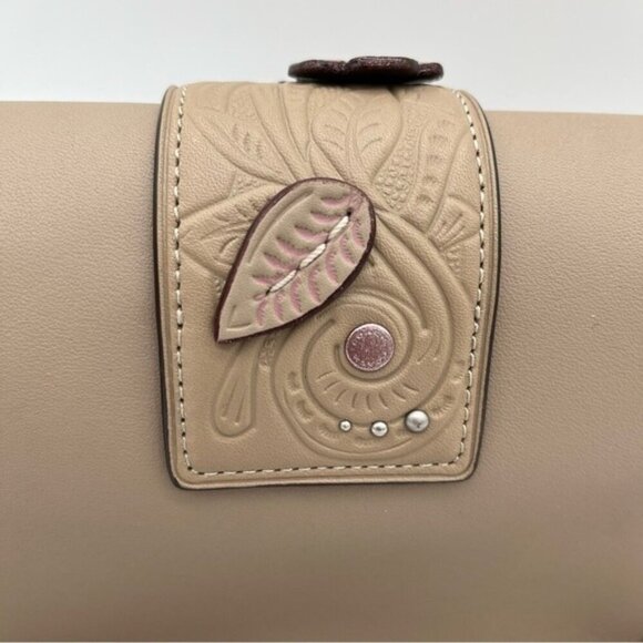 Coach Page Crossbody Glovetanned Leather With Tea Rose Tooling - Picture 3 of 13